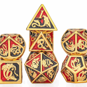 Hymgho Metal Draconis Gold W Red And Black Dice
