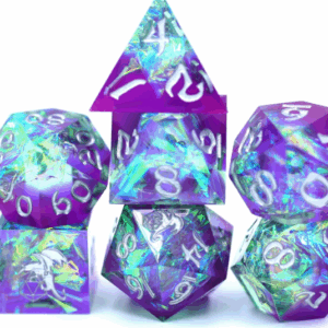Hymgho Captured Magic Resin Purple And Green Dice