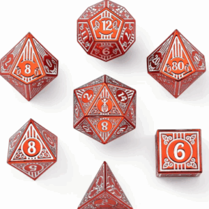 Hymgho Metal Bard Red Wwhite Dice