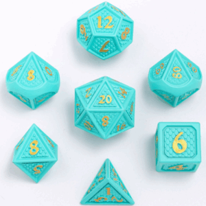 Hymgho Metal Behemoth Turquoise W Gold Dice