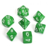 Polyhedral 7-Die Opaque Dice Set