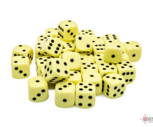 CHX25662 D6 Cube 16 mm Dice, Opaque Pastel, Yellow & Black