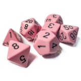 Chessex Dice Opaque Pastel Pink & Black