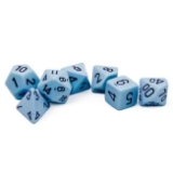 Chessex Dice Opaque Pastel Blue & Black