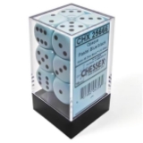 Chessex CHX25666 D6 Cube 16 mm Dice Opaque Pastel Blue & Black