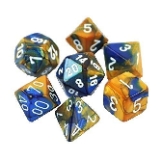 Chessex Polyhedral Cube Gemini Set of 7 Dice